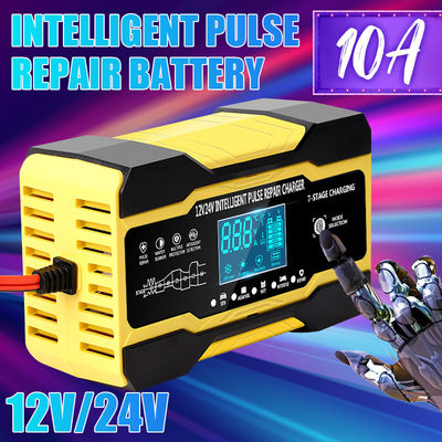 12V 24V 15A 7 Tahap Pengisi Daya Pulsa Cerdas Untuk Baterai Asam Timbal